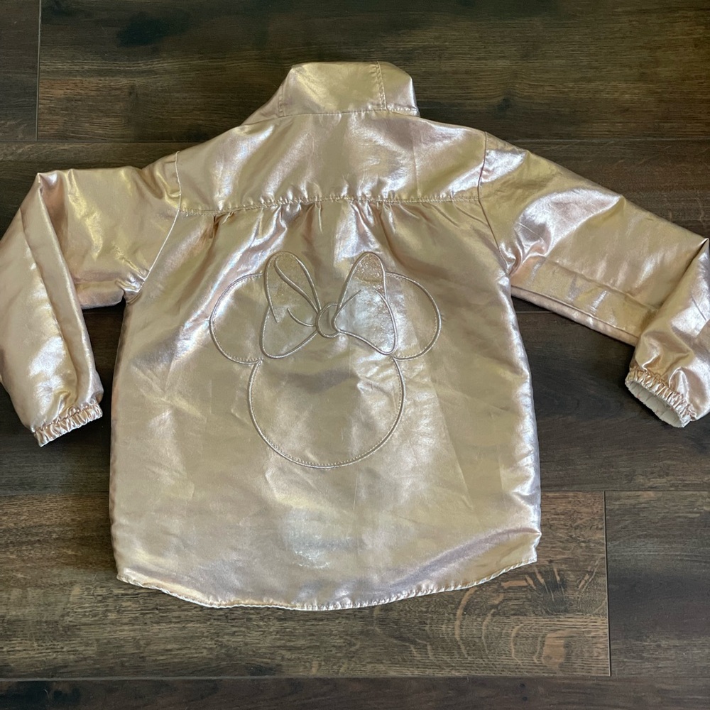 DISNEY STORE Minnie Mouse reversible girls jacket Size 7/8